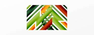 Minimum geometrik soyut arkaplan. Dinamik 3D çizgi kompozisyonu. Duvar kağıdı, afiş, arkaplan veya iniş için moda tekno iş şablonu