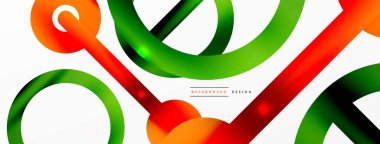 Çember bileşimi soyut arkaplan. Duvar kağıdı, afiş, arkaplan veya iniş için moda tekno iş şablonu