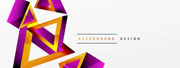 Triangle Abstract Background Basic Shape Technology Business Concept Composition Trendy — 图库矢量图片