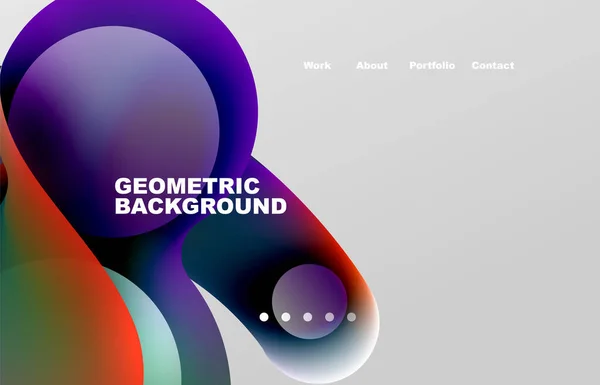 Abstract Liquid Background Your Landing Page Design Web Page Website — 图库矢量图片