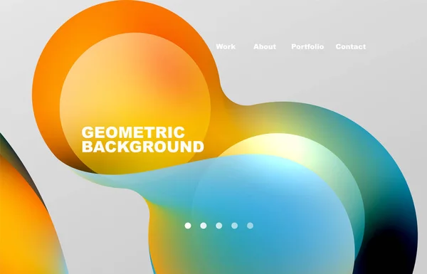 Abstract Liquid Background Your Landing Page Design Web Page Website — Stockový vektor