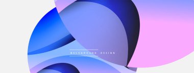 Yaratıcı geometrik duvar kağıdı. Asgari soyut arkaplan. Duvar kağıdı arkaplanı veya iniş sayfası için daire ve dalga kompozisyon vektör çizimi