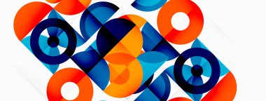 Renkli çember soyut arkaplan. Duvar kağıdı, afiş, sunum, arkaplan şablonu