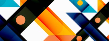 Parlak renkli düz çizgiler geometrik soyut arkaplan. Duvar kağıdı, afiş, arkaplan ya da iniş için üst üste binen çizgiler