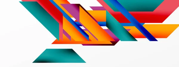 Fond Abstrait Géométrique Minimal Composition Dynamique Des Lignes Modèle Entreprise — Image vectorielle