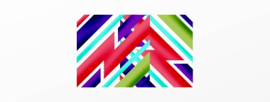 Minimum geometrik soyut arkaplan. Dinamik 3D çizgi kompozisyonu. Duvar kağıdı, afiş, arkaplan veya iniş için moda tekno iş şablonu