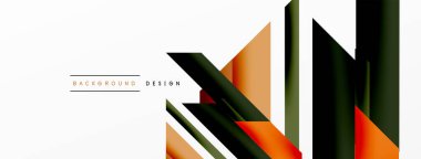 Minimum geometrik soyut arkaplan. Dinamik 3D çizgi kompozisyonu. Duvar kağıdı, afiş, arkaplan veya iniş için moda tekno iş şablonu