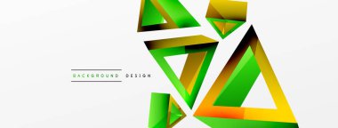 Üçgen soyut arkaplan. 3D vektör temel biçim teknolojisi veya iş konsepti bileşimi. Duvar kağıdı, afiş, arkaplan veya iniş için moda tekno iş şablonu