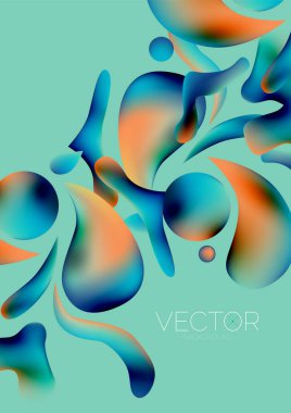 Fluid shapes vertical wallpaper background. Vector illustration for banner background or landing page