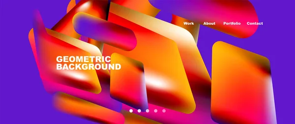 Colorful Geometric Background Landing Page Vector Illustration Wallpaper Banner Background — Διανυσματικό Αρχείο