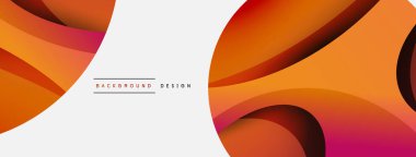 Yaratıcı geometrik duvar kağıdı. Asgari soyut arkaplan. Duvar kağıdı arkaplanı veya iniş sayfası için daire ve dalga kompozisyon vektör çizimi