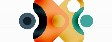 Yaratıcı geometrik duvar kağıdı. Minimum baloncuk oku ve çemberin soyut arkaplanı. Duvar kağıdı, afiş, arkaplan veya iniş için tekno iş şablonu