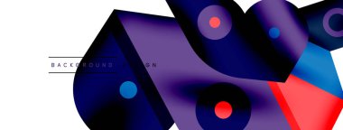 Yaratıcı parlak geometrik duvar kağıdı. Asgari soyut arkaplan. Daire çizgileri, duvar kağıdı arkaplanı veya iniş sayfası için kompozisyon vektör ilüstrasyonunu şekillendirir