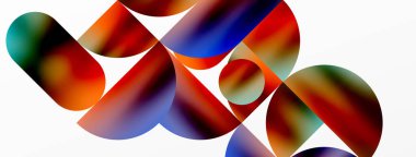 Geometrik arkaplanı çember yapın. Metalik renkli, parlak daireler ve yuvarlak şekiller. Duvar Kağıdı, Sancak, Arkaplan, Kart, Kitap İllüstrasyonu, İniş Sayfası