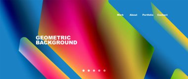 Abstract geometric landing page. Creative background for wallpaper, banner, background or web