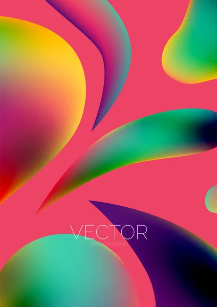 Fluid Shapes Vertical Wallpaper Background Vector Illustration Banner Background Landing — Vettoriale Stock