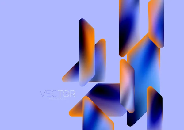 Fluid Color Dynamic Geometric Shapes Abstract Background Vector Illustration Wallpaper — Vettoriale Stock