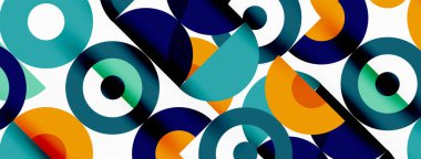 Renkli çember soyut arkaplan. Duvar kağıdı, afiş, sunum, arkaplan şablonu