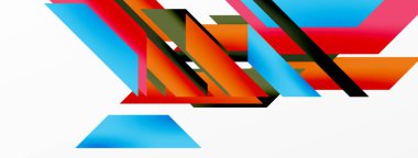 Minimum geometrik soyut arkaplan. Dinamik 3D çizgi kompozisyonu. Duvar kağıdı, afiş, arkaplan veya iniş için moda tekno iş şablonu