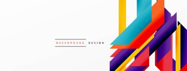 Minimum geometrik soyut arkaplan. Dinamik 3D çizgi kompozisyonu. Duvar kağıdı, afiş, arkaplan veya iniş için moda tekno iş şablonu