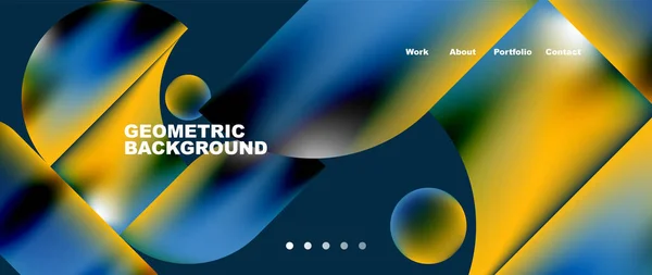 Minimal Geometric Abstract Background Vector Illustration Wallpaper Banner Background Landing — Vettoriale Stock