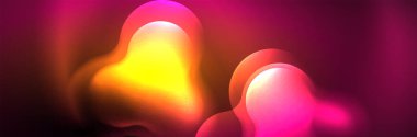 Magic neon glowing lights abstract background wallpaper design, vector illustration