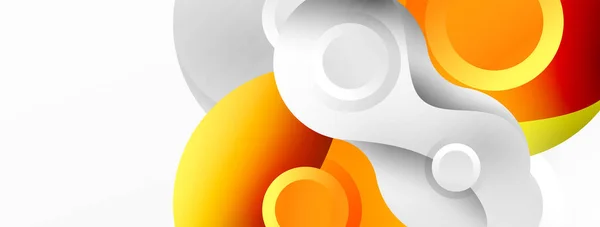 円の幾何学的背景 近代的な背景 ベクトルイラスト壁紙 バナー カード ブックイラスト ランディングページ — ストックベクタ