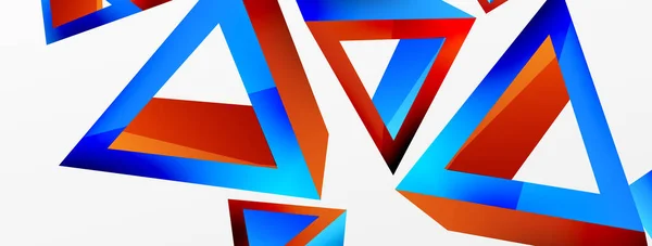 Triangle Abstract Background Basic Shape Technology Business Concept Composition Trendy — Vetor de Stock