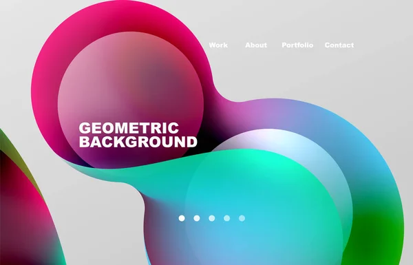 Abstract Liquid Background Your Landing Page Design Web Page Website — Stock vektor