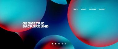Flowing gradient colors and round elements and circles. Vector illustration for wallpaper, banner, background, leaflet, catalog, cover, flyer