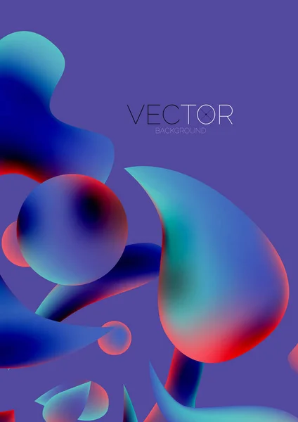 Fluid Shapes Vertical Wallpaper Background Vector Illustration Banner Background Landing — Vetor de Stock