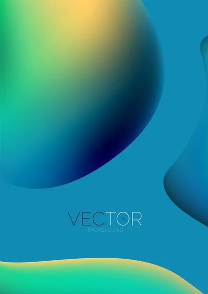Fluid Water Drop Shape Composition Abstract Background Vector Illustration Banner — Stock vektor