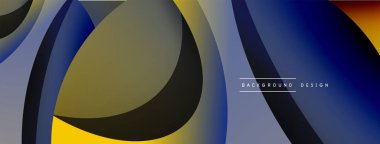 Yaratıcı geometrik duvar kağıdı. Asgari soyut arkaplan. Duvar kağıdı arkaplanı veya iniş sayfası için daire ve dalga kompozisyon vektör çizimi