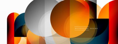 Yaratıcı geometrik duvar kağıdı. Asgari çember üçgen ve kare çizgi soyut arkaplan. Duvar kağıdı afişi veya iniş sayfası için vektör illüstrasyonu