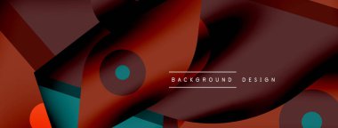 Yaratıcı parlak geometrik duvar kağıdı. Asgari soyut arkaplan. Daire çizgileri, duvar kağıdı arkaplanı veya iniş sayfası için kompozisyon vektör ilüstrasyonunu şekillendirir