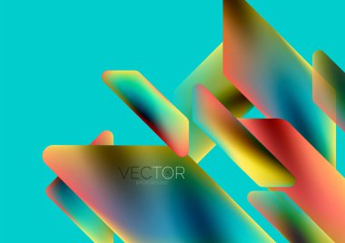 Fluid color dynamic geometric shapes abstract background. Vector illustration for wallpaper banner background or landing page