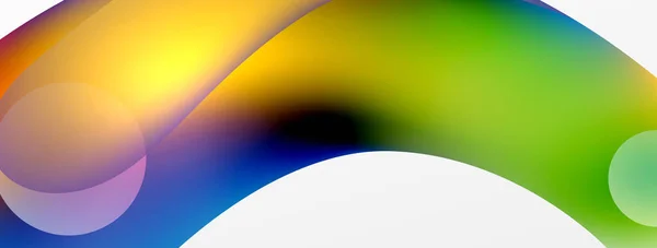 Fluid Abstract Background Liquid Color Gradients Composition Shapes Circle Flowing — Stock vektor