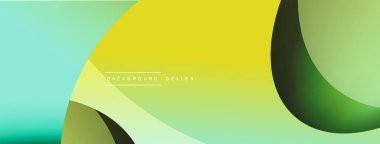 Yaratıcı geometrik duvar kağıdı. Asgari soyut arkaplan. Duvar kağıdı arkaplanı veya iniş sayfası için daire ve dalga kompozisyon vektör çizimi