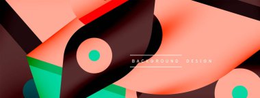 Yaratıcı parlak geometrik duvar kağıdı. Asgari soyut arkaplan. Daire çizgileri, duvar kağıdı arkaplanı veya iniş sayfası için kompozisyon vektör ilüstrasyonunu şekillendirir