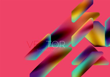 Fluid color dynamic geometric shapes abstract background. Vector illustration for wallpaper banner background or landing page