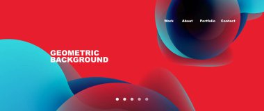 Liquid shapes with flowing gradient colors. Round elements and circles. Vector illustration for wallpaper, banner, background, leaflet, catalog, cover, flyer