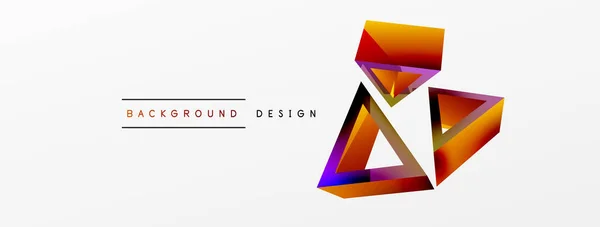 Triangle Abstract Background Vector Basic Shape Technology Business Concept Composition — 图库矢量图片