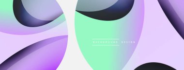 Yaratıcı geometrik duvar kağıdı. Asgari soyut arkaplan. Duvar kağıdı arkaplanı veya iniş sayfası için daire ve dalga kompozisyon vektör çizimi