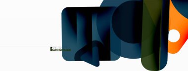 Çizgi, üçgen, kare ve çember ilkel bileşimi. Duvar kağıdı, pankart, arkaplan, iniş sayfası için vektör geometrik asgari özet arkaplan