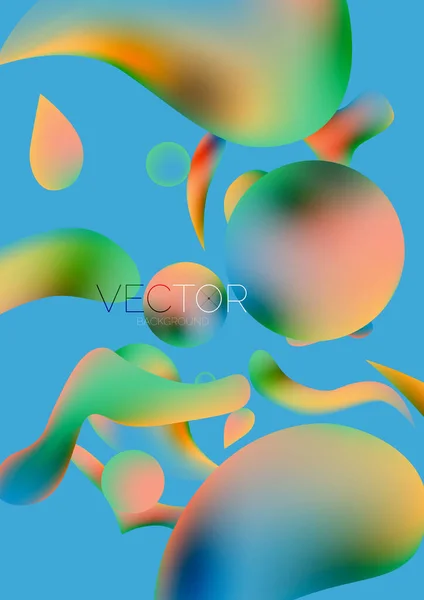 Fluid Shapes Vertical Wallpaper Background Vector Illustration Banner Background Landing — Stockvektor