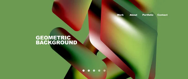 Colorful Geometric Background Landing Page Vector Illustration Wallpaper Banner Background — Archivo Imágenes Vectoriales