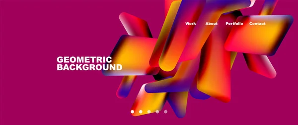 Colorful Geometric Background Landing Page Vector Illustration Wallpaper Banner Background — Wektor stockowy