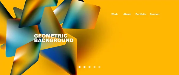 Abstract Geometric Landing Page Creative Background Wallpaper Banner Background Web — Διανυσματικό Αρχείο