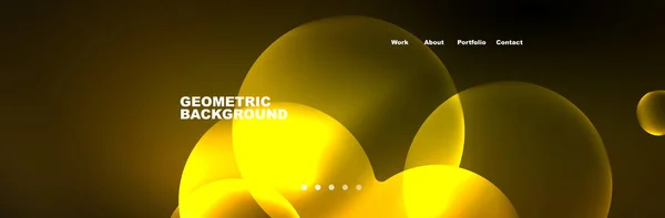 Neon Zářící Bubliny Kruhy Magie Energie Prostor Světlo Koncept Abstraktní — Stockový vektor