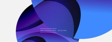 Yaratıcı geometrik duvar kağıdı. Asgari soyut arkaplan. Duvar kağıdı arkaplanı veya iniş sayfası için daire ve dalga kompozisyon vektör çizimi